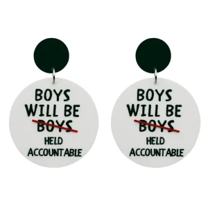 Earrings^Haus Of Dizzy 'Boys will be held accountable' Earrings