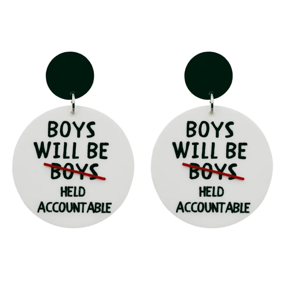 haus_of_dizzy_boys_will_b_0.webp Earrings^Haus Of Dizzy 'Boys will be held accountable' Earrings