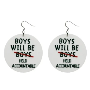 Earrings^Haus Of Dizzy 'Boys will be held accountable' Earrings
