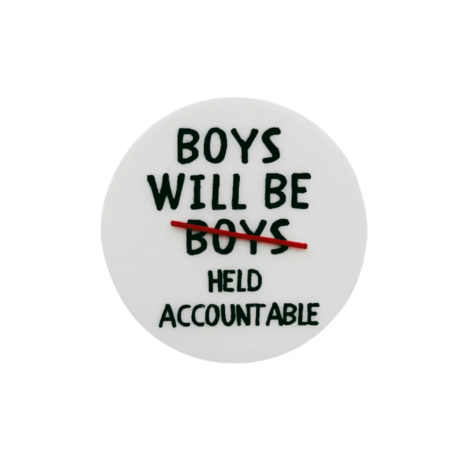 haus_of_dizzy_boys_will_h_0.webp Pins/Patches^Haus Of Dizzy 'Boys Will Held Accountable' Pin/Badge