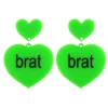 Earrings^Haus Of Dizzy 'brat summer' Heart Earrings