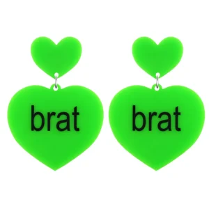 Earrings^Haus Of Dizzy 'brat summer' Heart Earrings
