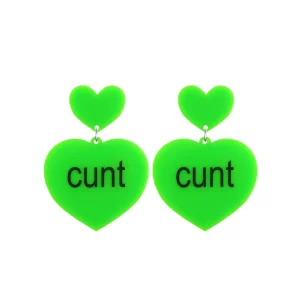 Earrings^Haus Of Dizzy 'brat summer' Heart Earrings