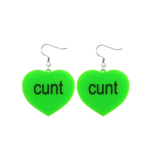 Earrings^Haus Of Dizzy 'brat summer' Heart Earrings