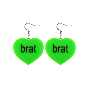 Earrings^Haus Of Dizzy 'brat summer' Heart Earrings
