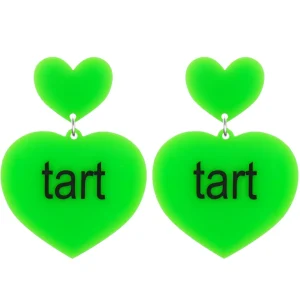 Earrings^Haus Of Dizzy 'brat summer' Heart Earrings