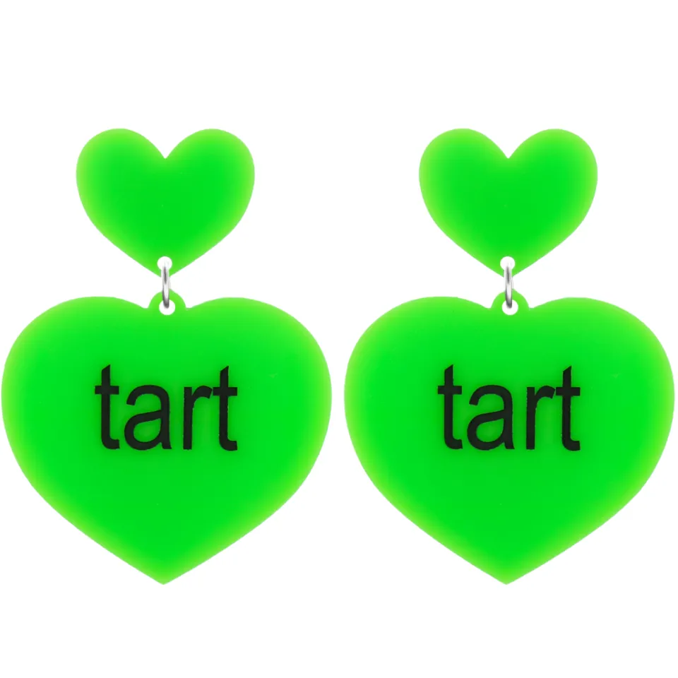 haus_of_dizzy_brat_summer_4.webp Earrings^Haus Of Dizzy 'brat summer' Heart Earrings