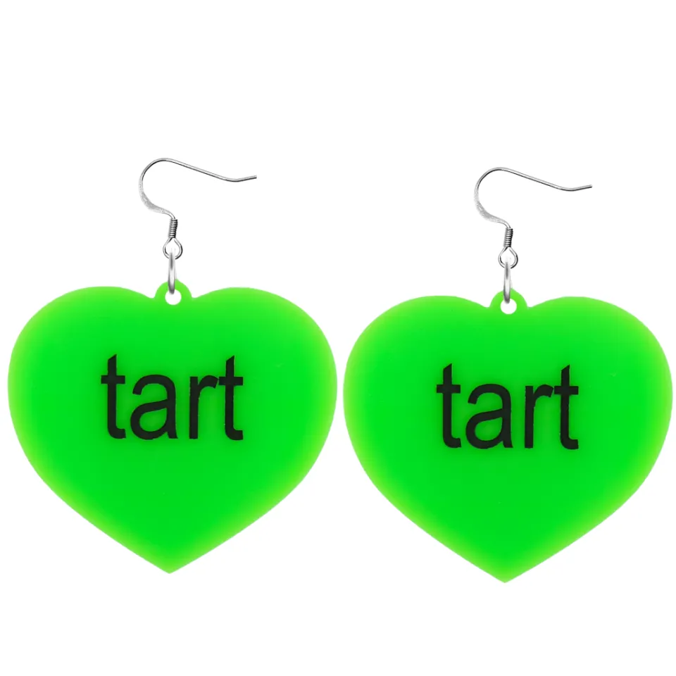 haus_of_dizzy_brat_summer_5.webp Earrings^Haus Of Dizzy 'brat summer' Heart Earrings