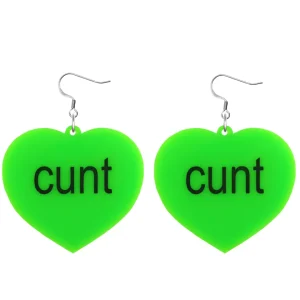 Earrings^Haus Of Dizzy 'brat summer' Heart Earrings