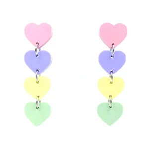 Hair Accessories | Earrings^Haus Of Dizzy 'Chain of Hearts' Pastel Earrings