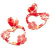 Earrings^Haus Of Dizzy Cherry Blossom Plaid Heart Earrings ?
