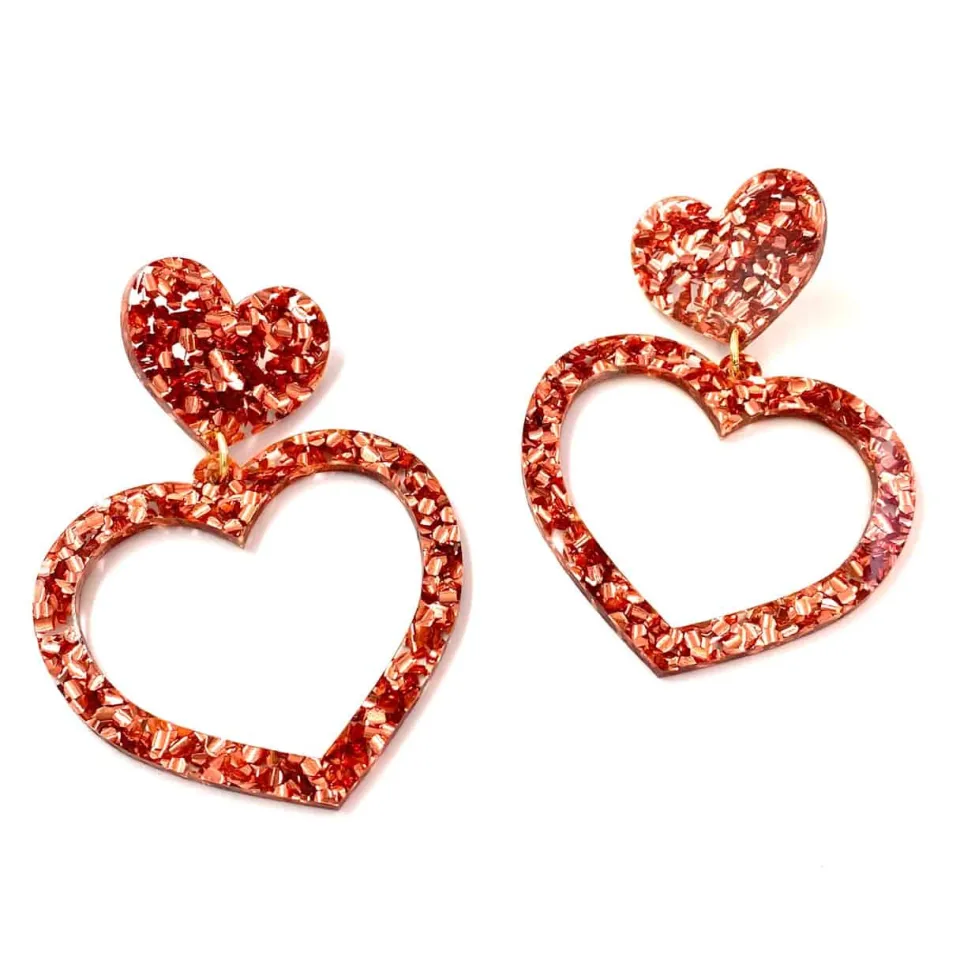 haus_of_dizzy_chunky_glit_2-1.webp Barbie Hearts | Earrings^Haus Of Dizzy Chunky Glitter Barbie Heart Earrings