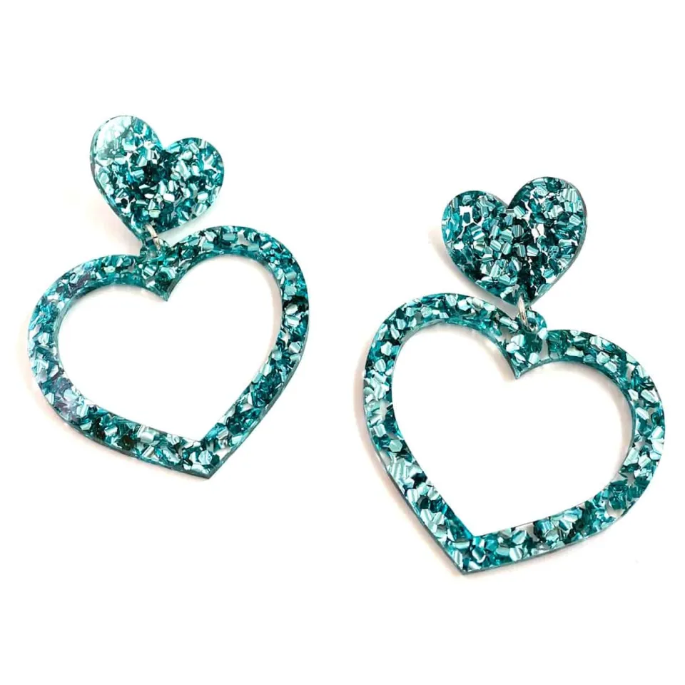 haus_of_dizzy_chunky_glit_3-1.webp Barbie Hearts | Earrings^Haus Of Dizzy Chunky Glitter Barbie Heart Earrings