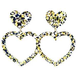 Earrings^Haus Of Dizzy Confetti Barbie Heart Earrings