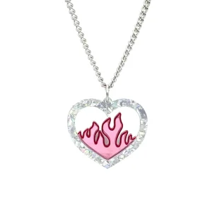 Necklaces^Haus Of Dizzy Crystal Flame Heart Necklace ?
