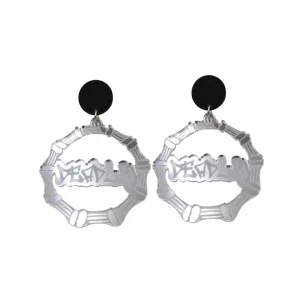 Earrings^Haus Of Dizzy 'Deadly' Bamboo Hoops