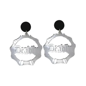 Earrings^Haus Of Dizzy 'Deadly' Bamboo Hoops