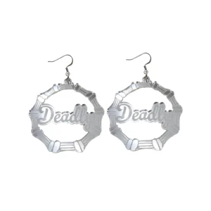 Earrings^Haus Of Dizzy 'Deadly' Bamboo Hoops