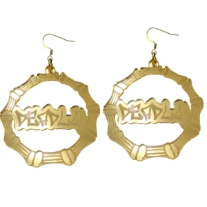 Earrings^Haus Of Dizzy 'Deadly' Bamboo Hoops