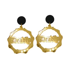 Earrings^Haus Of Dizzy 'Deadly' Bamboo Hoops