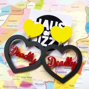 Earrings^Haus Of Dizzy 'Deadly' Pride Heart Earrings