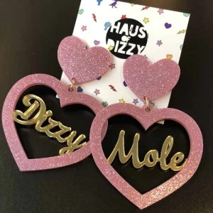 Earrings^Haus Of Dizzy 'Dizzy Mole' Heart Earrings
