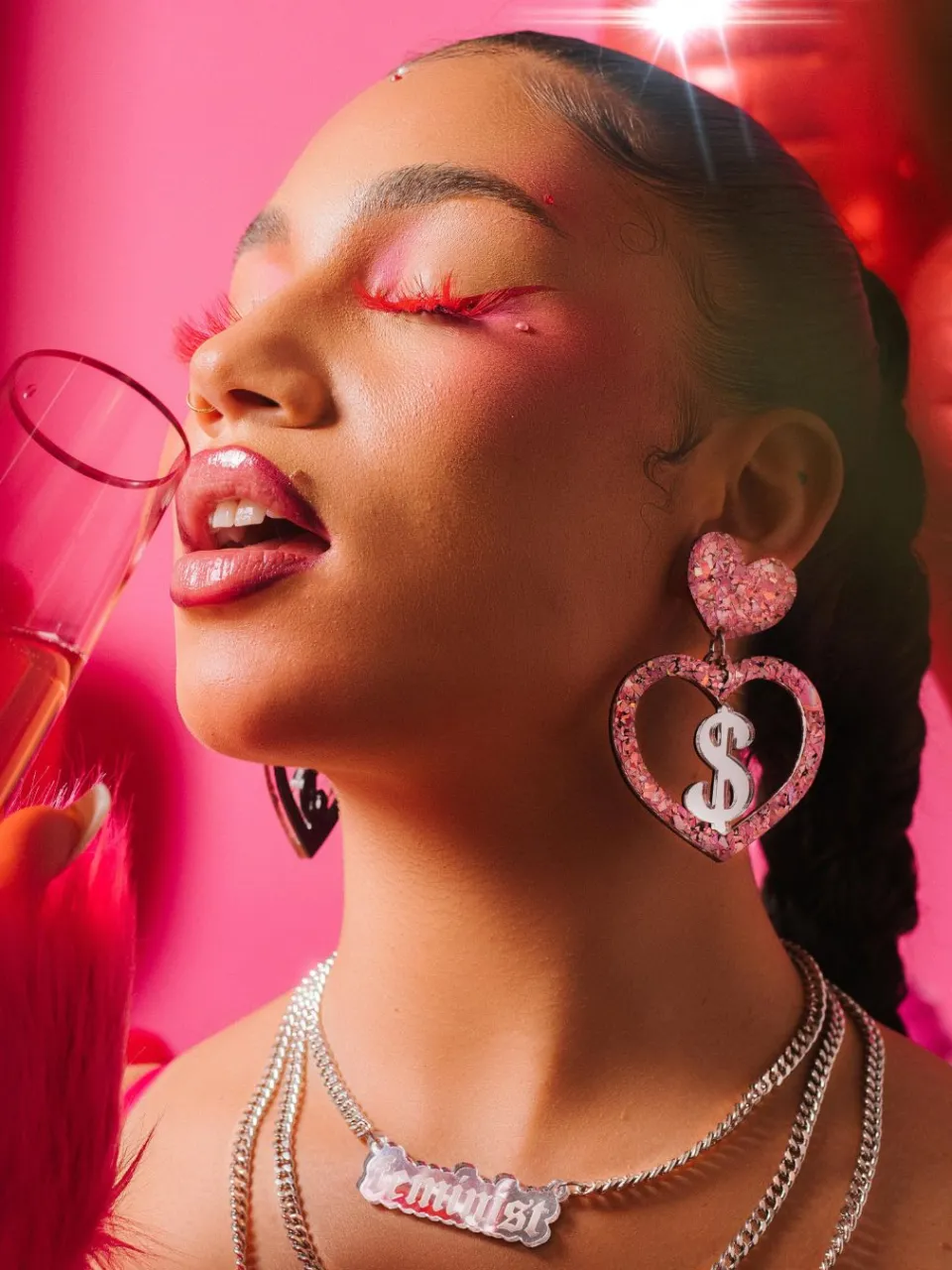 haus_of_dizzy_dollarz_cri_0.webp Earrings^Haus Of Dizzy 'DOLLARZ' CRINKLE GLITTER EARRINGS