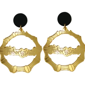 Earrings^Haus Of Dizzy 'Faboriginal' Bamboo Hoop Earrings