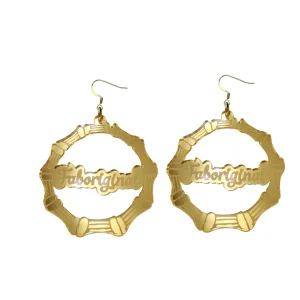 Earrings^Haus Of Dizzy 'Faboriginal' Bamboo Hoop Earrings