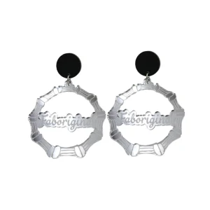 Earrings^Haus Of Dizzy 'Faboriginal' Bamboo Hoop Earrings