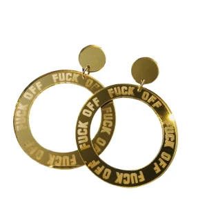 Earrings^Haus Of Dizzy 'F*CK OFF' HOOPS