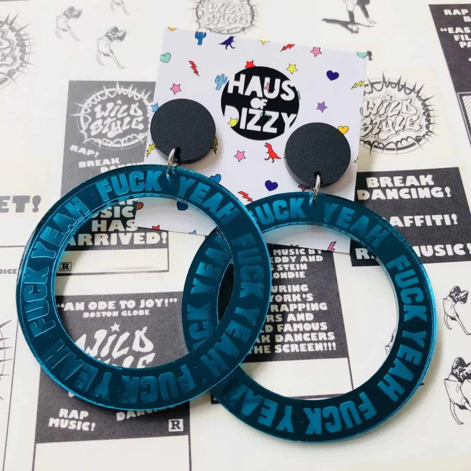 haus_of_dizzy_fck_yeahhh__2.webp Earrings^Haus Of Dizzy 'F*CK YEAHHH' HOOPS