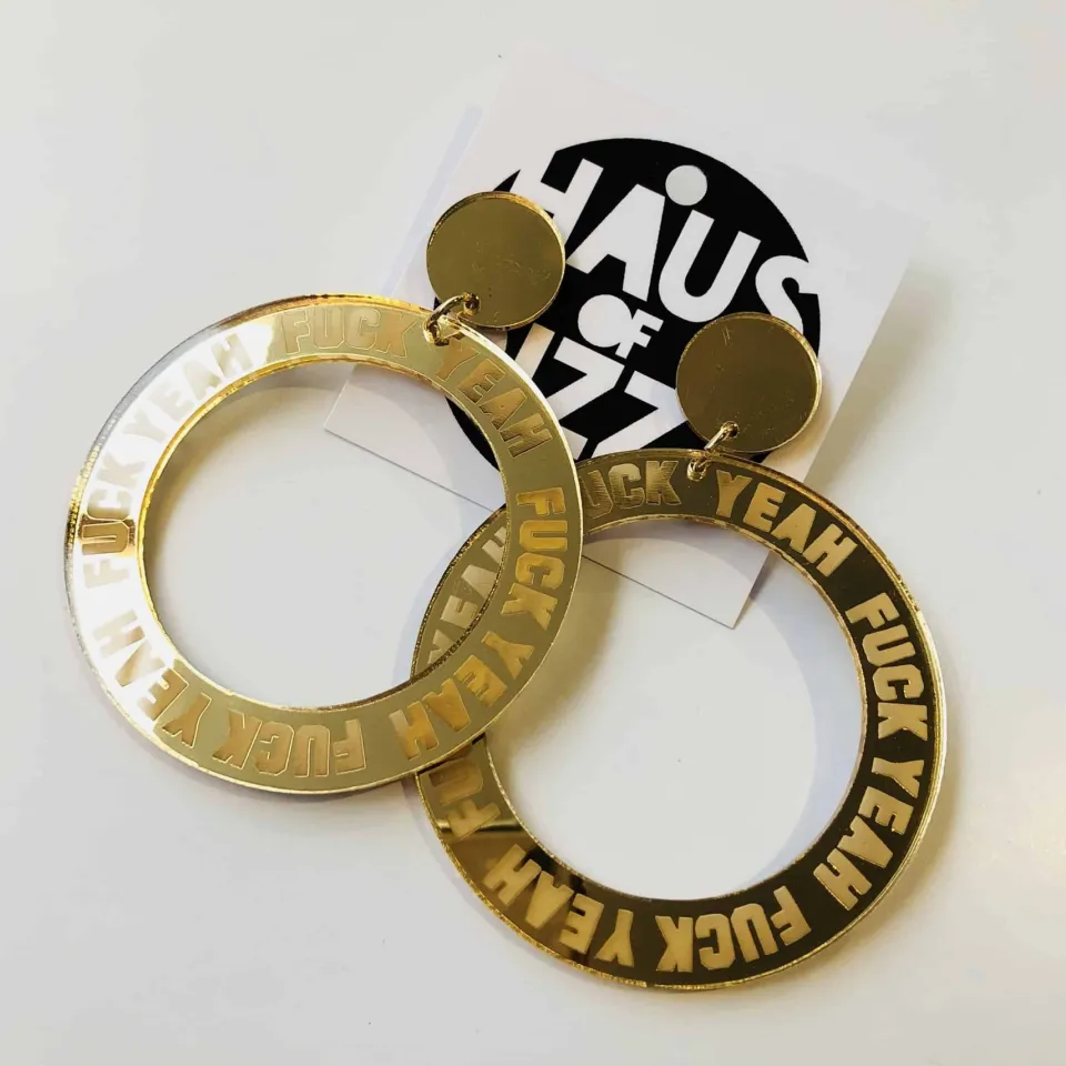 haus_of_dizzy_fck_yeahhh__3.webp Earrings^Haus Of Dizzy 'F*CK YEAHHH' HOOPS