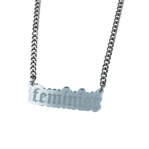 Necklaces^Haus Of Dizzy 'Feminist' Plate Necklace
