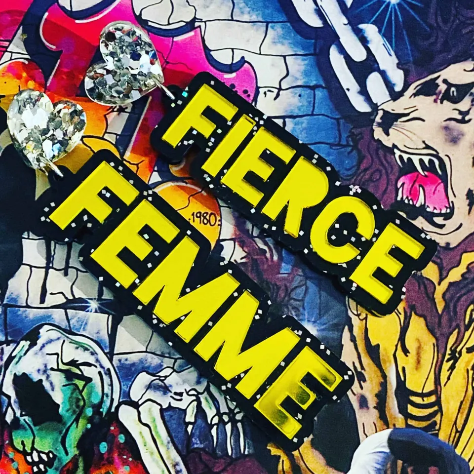 haus_of_dizzy_fierce_femm_1.webp Stacked Earrings | Earrings^Haus Of Dizzy 'Fierce Femme!!' Stacked Earrings