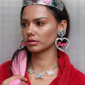 Earrings^Haus Of Dizzy 'Fierce Girls' Heart Earrings