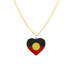 Necklaces^Haus Of Dizzy 'First Nations Pride' Glitter Heart Necklace