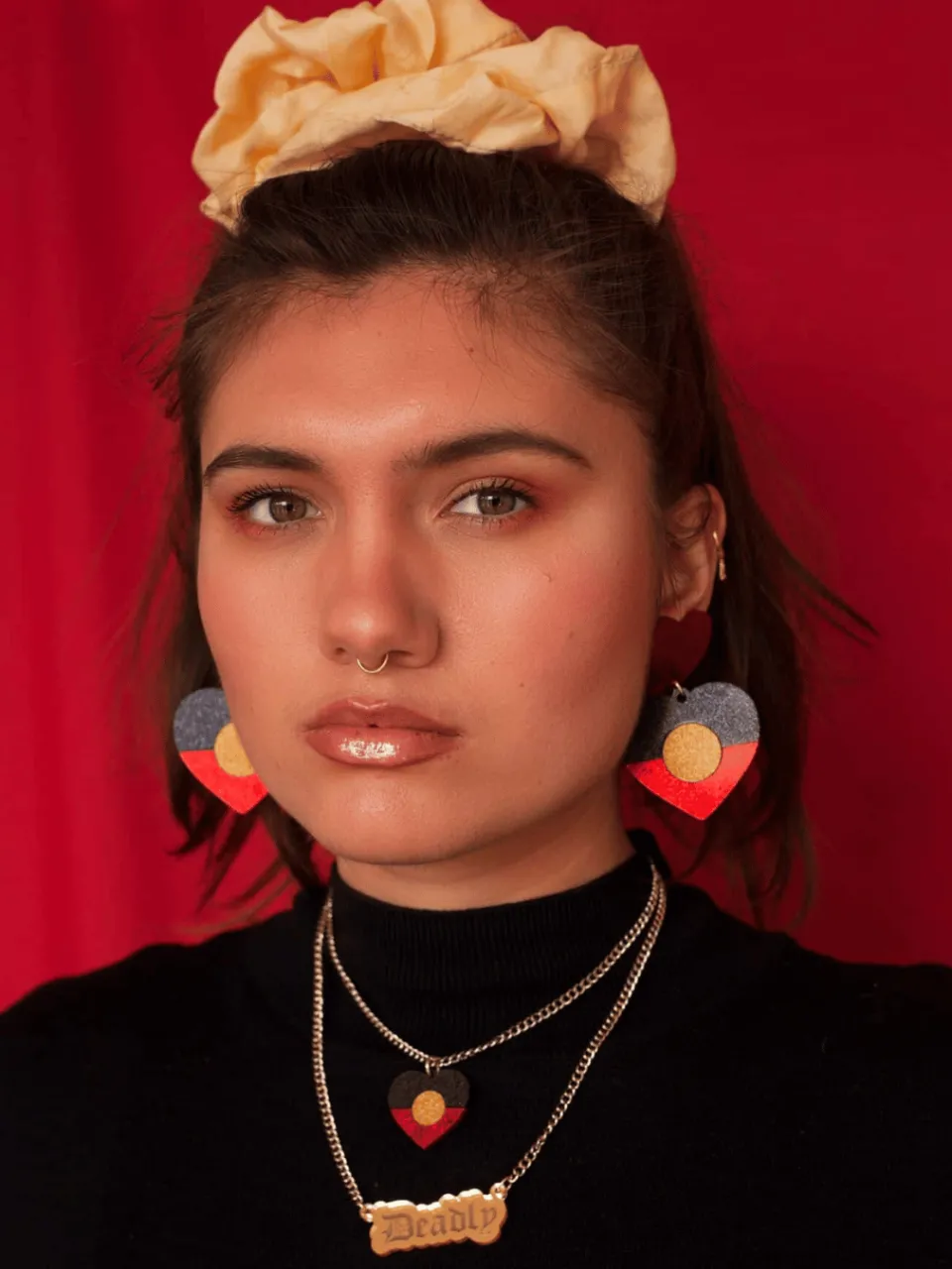 haus_of_dizzy_first_natio_1-6.webp Necklaces^Haus Of Dizzy 'First Nations Pride' Glitter Heart Necklace