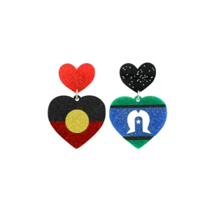 Earrings^Haus Of Dizzy 'First Nations Pride' Glitter Heart Earrings