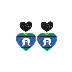 Earrings^Haus Of Dizzy 'First Nations Pride' Glitter Heart Earrings