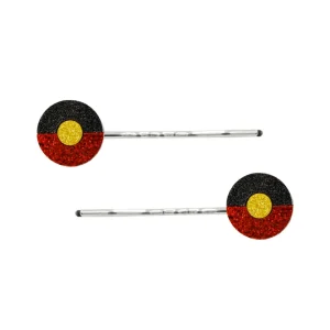 Hair Accessories^Haus Of Dizzy 'First Nations Pride' Mirror Flag Hair Pins ✊?✊?✊?✊?✊?
