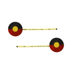Hair Accessories^Haus Of Dizzy 'First Nations Pride' Mirror Flag Hair Pins ✊?✊?✊?✊?✊?