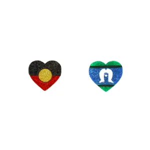 Earrings^Haus Of Dizzy 'First Nations Pride' Heart Studs