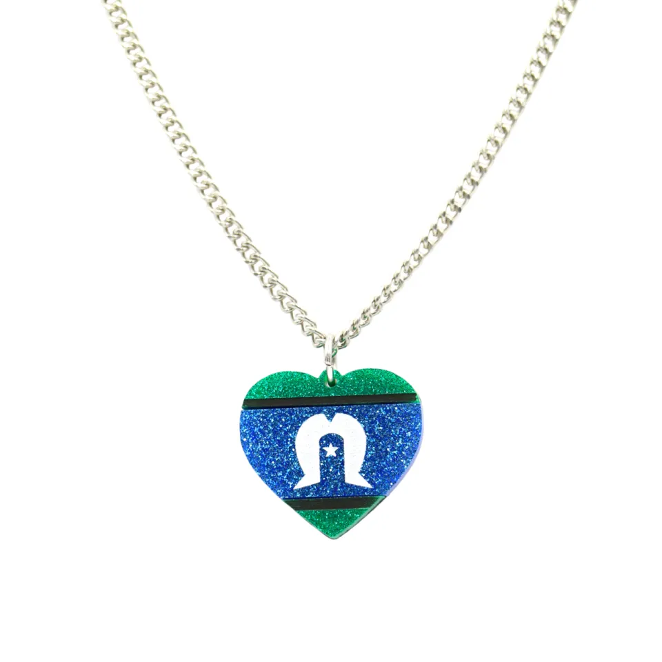 haus_of_dizzy_first_natio_3-6.webp Necklaces^Haus Of Dizzy 'First Nations Pride' Glitter Heart Necklace