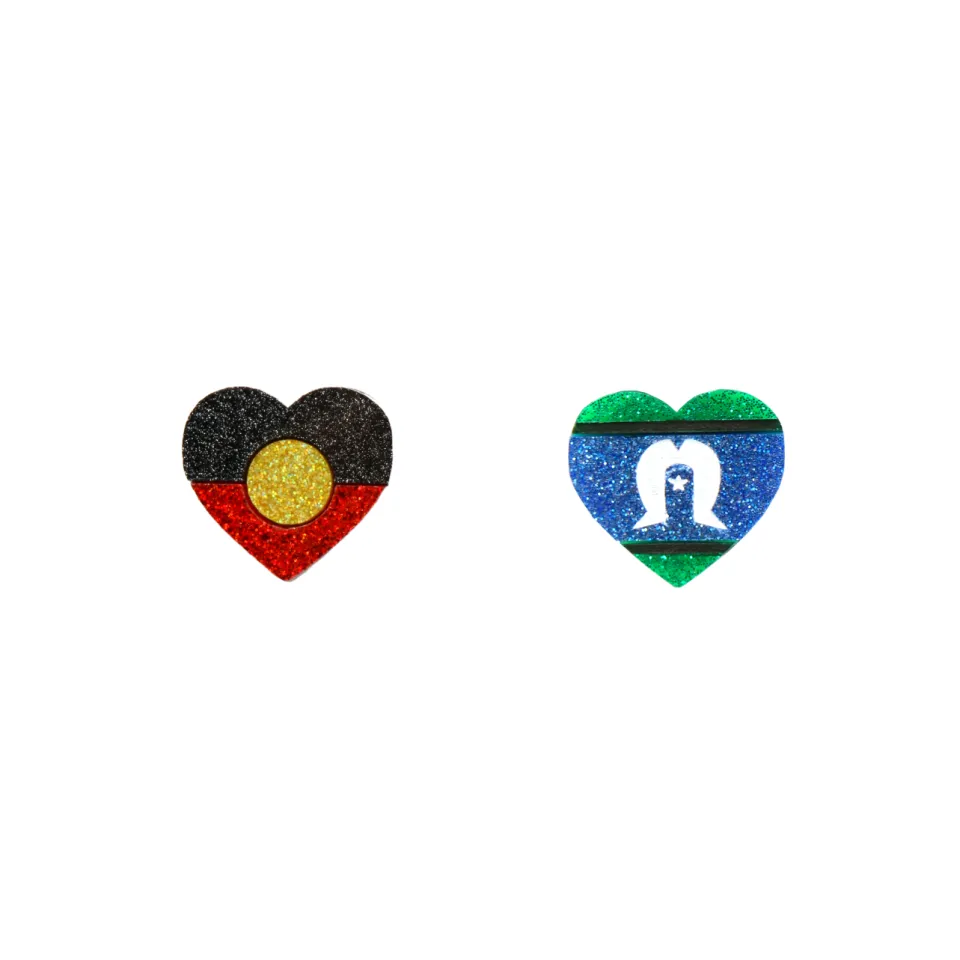 haus_of_dizzy_first_natio_3.webp Earrings^Haus Of Dizzy 'First Nations Pride' Heart Studs