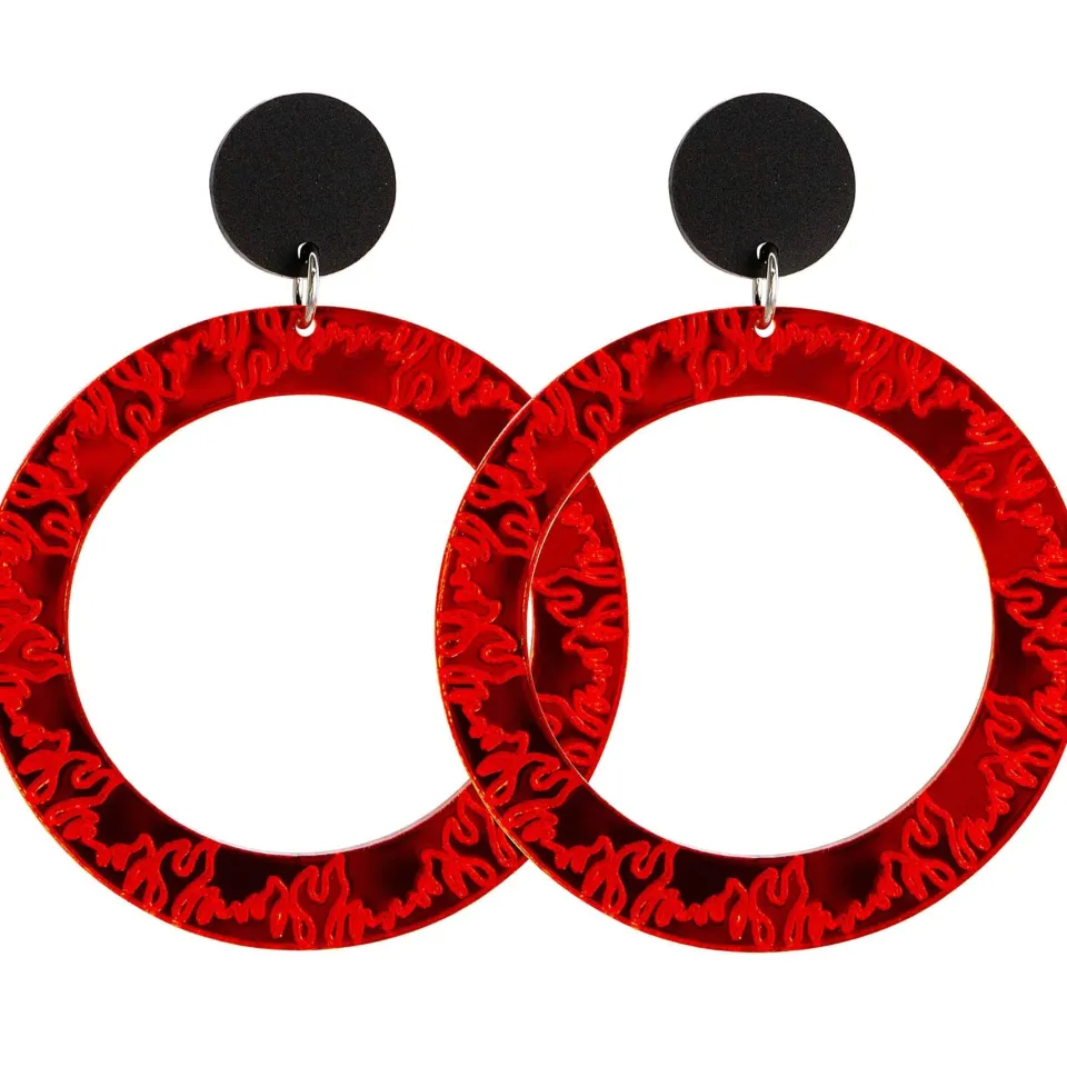 haus_of_dizzy_fiyah_hoop__0.webp Earrings^Haus Of Dizzy 'Fiyah' Hoop Earrings