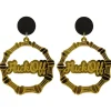 Bamboo Hoops | Earrings^Haus Of Dizzy 'Fuck Off' Bamboo Hoops