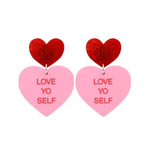 Earrings^Haus Of Dizzy 'Gentle Reminder' Candy Heart Earrings