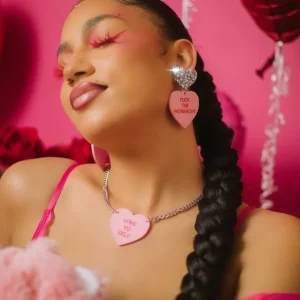 Earrings^Haus Of Dizzy 'Gentle Reminder' Candy Heart Earrings