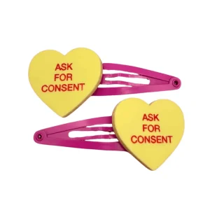 Hair Accessories^Haus Of Dizzy 'Gentle Reminder' Candy Heart Hair Clips